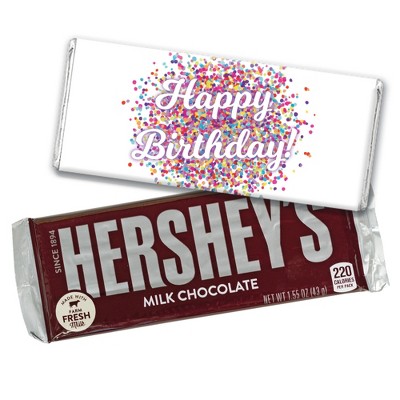 Happy Birthday Candy Party Favors Wrapped Hershey's Chocolate Bars Or Wrappers Only By Just Candy : Target